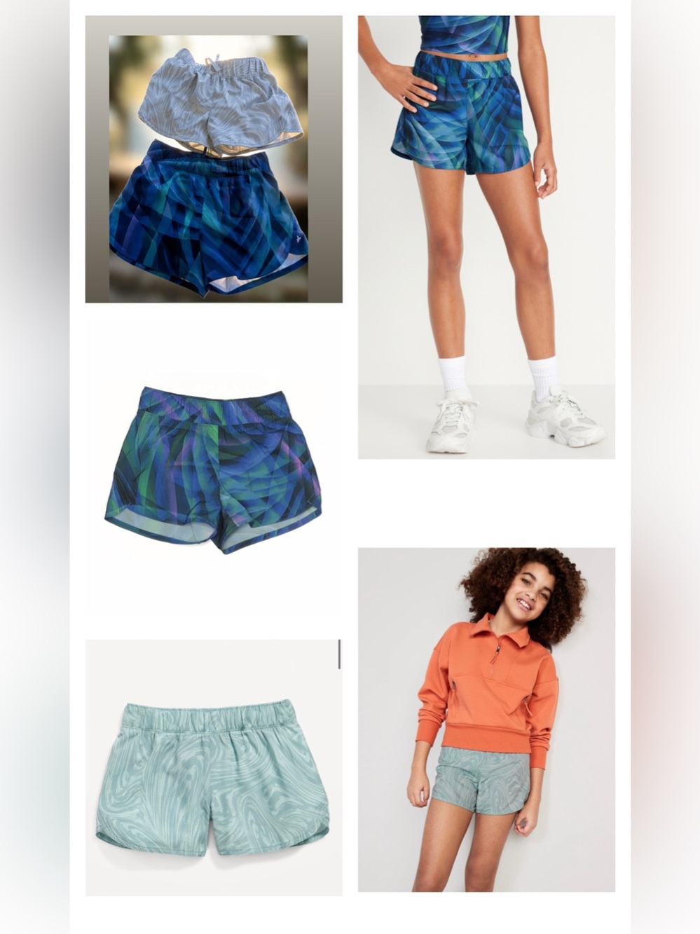NWOT 2 Pairs | Girls Old Navy Active Go-Dry Cool Run Shorts Dolphin Hem